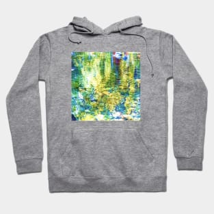 Sparks of gold on the water, sparkle, water, gold, shine, sun, turquoise, aqua, color, abstract, navy, blue, pebbles, river, reflection, summer, adventure, nature, beach, sea, ocean, Hoodie